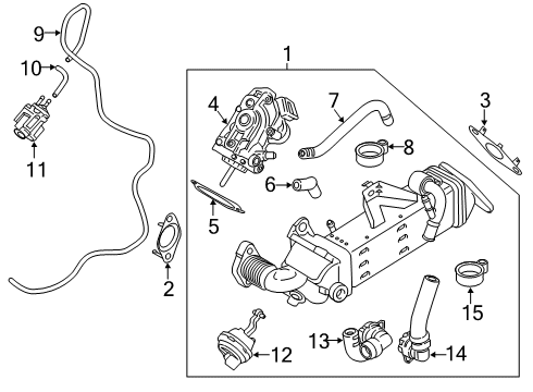 2018 BMW 540d xDrive Emission Components Steel Gasket Diagram for 11628576287