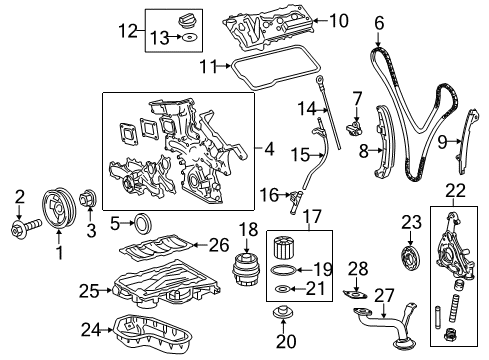 2011 Toyota Avalon Filters Dipstick Diagram for 15301-0P010