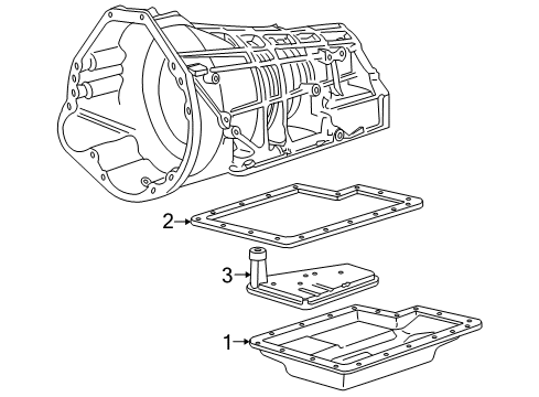 2007 Lincoln Navigator Transmission Pan Gasket Diagram for 7L7Z-7A191-A