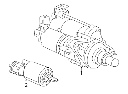 1996 Honda Civic Starter Starter (Type Rmd) Diagram for 06312-P2A-505RM