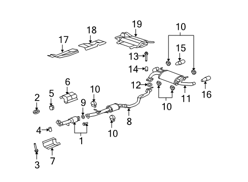 2007 Acura RDX Exhaust Components Gasket, Exhuast Flexible Diagram for 18229-SLJ-033