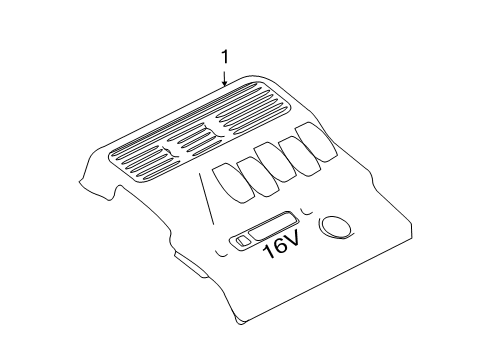 2006 Chevrolet Aveo Engine Appearance Cover Cover Diagram for 96473867