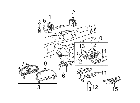 2002 Toyota Camry Automatic Temperature Controls THERMISTOR, Cooler Diagram for 88625-20490