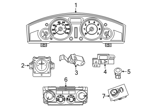 2010 Chrysler 300 Instruments & Gauges Switch-Instrument Panel Diagram for 68025900AA