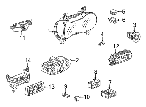 2021 Chevrolet Trailblazer Switches Cluster Diagram for 60006502