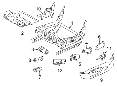 2020 BMW i8 Power Seats Switch, Seat Adjustment Diagram for 61319276615