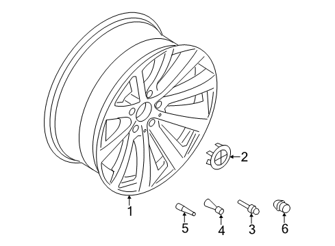 2012 BMW 750i Wheels & Trim Disc Wheel, Light Alloy, Rear Right Diagram for 36316793146