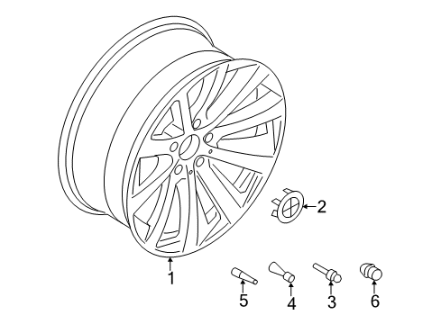 2012 BMW 750i Wheels & Trim Disc Wheel, Light Alloy, Front Right Diagram for 36316793144