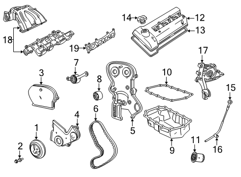 2004 Jeep Wrangler Intake Manifold Throttle Body To Intake Gasket Diagram for 53013533AA