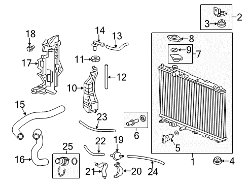 2013 Honda Civic Radiator & Components Hose, Water (Upper) Diagram for 19501-RW0-A02