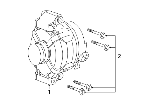 2004 Saturn L300 Alternator GENERATOR Assembly Diagram for 22674549