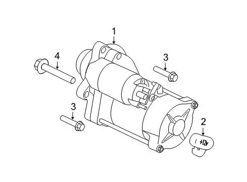 2009 Ford F-250 Super Duty Starter Starter Bolt Diagram for -W708959-S437M