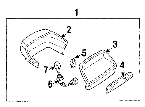 2000 Infiniti G20 Bulbs Lamp Assembly-Stop Diagram for 26590-5J000