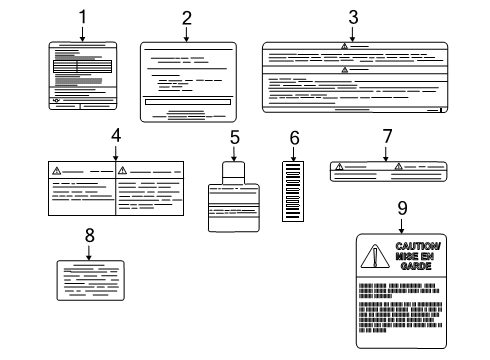 2017 Nissan Titan Information Labels Label Air Con Diagram for 27090-EZ30A