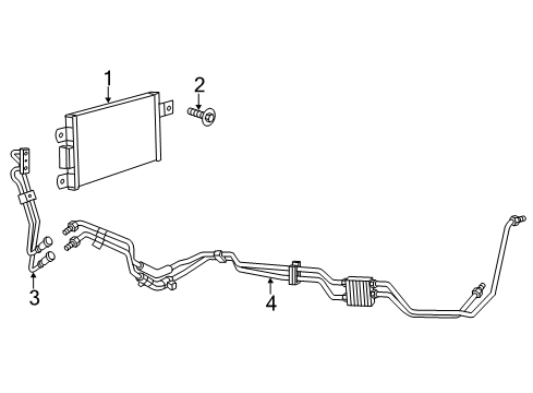 2017 Jeep Wrangler Trans Oil Cooler Line-Oil Cooler Pressure And Ret Diagram for 68143893AA