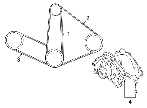 1997 Toyota Camry Belts & Pulleys Alternator Belt Diagram for 99366-80950-83