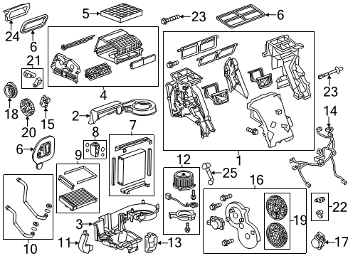 2011 Chevrolet Volt A/C & Heater Control Units Tube Assembly Bracket Diagram for 20897786