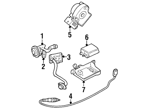 1999 Mercury Mystique Powertrain Control EGR Tube Diagram for F5RZ-9D477-LC