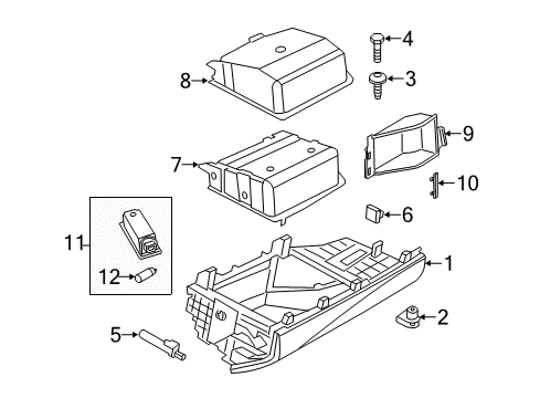 2011 BMW 535i xDrive Glove Box Screw For Thermoplastic Plastics Diagram for 07147118899