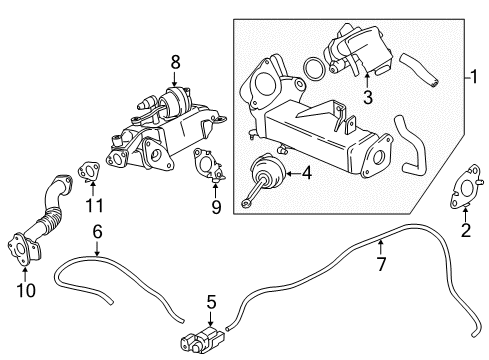 2017 BMW X5 Intercooler Egr Line Diagram for 11718513695