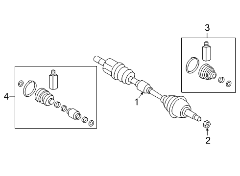 2022 Hyundai Kona Electric Drive Axles - Front Shaft Assembly-Drive, LH Diagram for 49500-K4000
