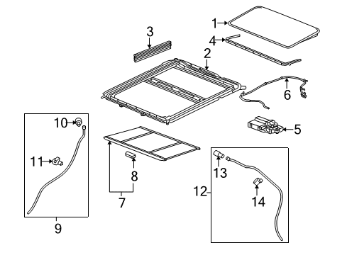 Diagram for 2014 Chevrolet Equinox Sunroof, Body