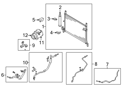 2009 Nissan GT-R Air Conditioner Pipe Front Cooler High Diagram for 92440-JF11A