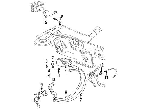 1995 Buick Skylark Cruise Control System Module Asm, Cruise Control (W/ Servo) Diagram for 25344190