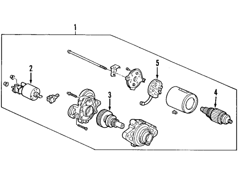 2000 Honda Accord Starter Starter Motor Assembly (Reman) Diagram for 06312-P8A-506RM