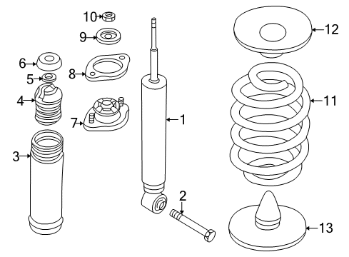 2003 BMW 330i Shocks & Components - Rear Barrel Spring Rear Diagram for 33536775570