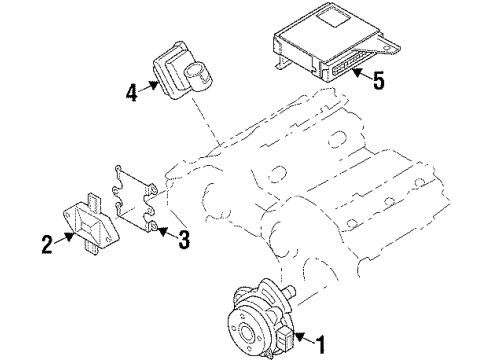 1995 Nissan 300ZX Ignition System Reman Engine Control Module Diagram for 2371M-51P00RE