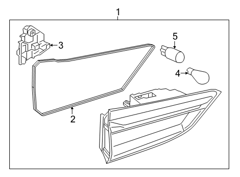 2016 BMW X1 Bulbs Rear Light In Trunk Lid, Right Diagram for 63217350696