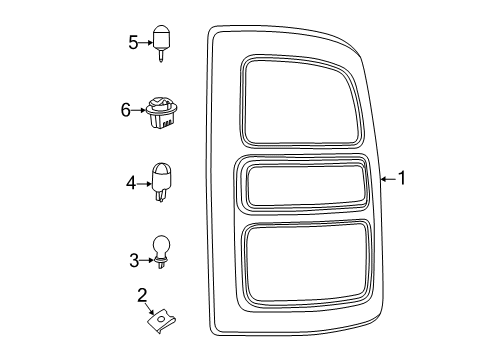 2019 Ram 3500 Tail Lamps Lamp-Tail Diagram for 68409002AD