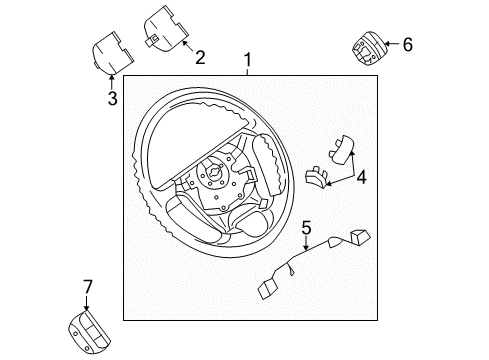 2007 Chevrolet Aveo5 Steering Column, Steering Wheel Blank Cover Diagram for 96837677