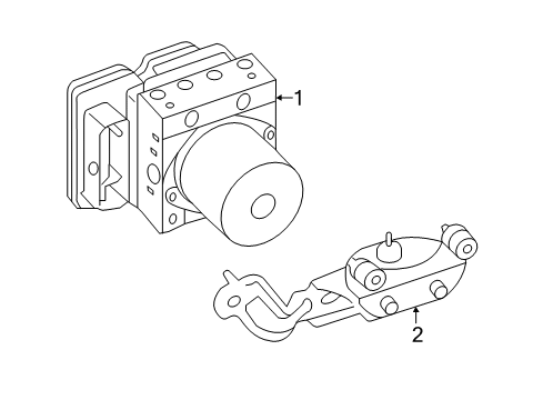 2017 Hyundai Sonata ABS Components Abs Module Control Assembly Diagram for 58920-C2600