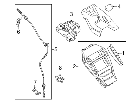 2019 Lincoln MKZ Console Shift Panel Diagram for HP5Z-7E453-A