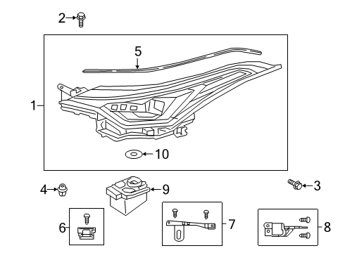 2020 Toyota C-HR Headlamps Module Diagram for 81056-10B00