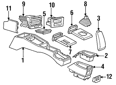 1993 Pontiac Sunbird Center Console Boot Asm-Manual Transmission Control Lever Diagram for 22536080