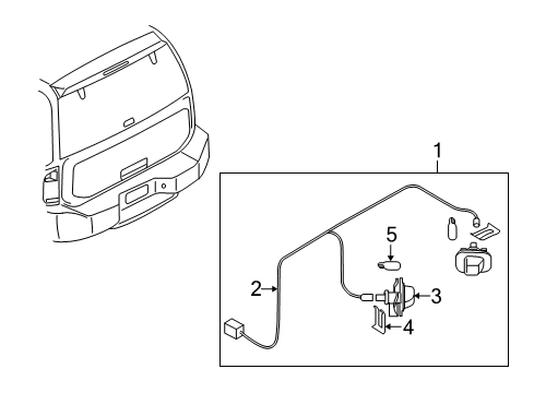 2007 Nissan Armada Bulbs Housing Assembly-Licence Plate Diagram for 26514-7S000