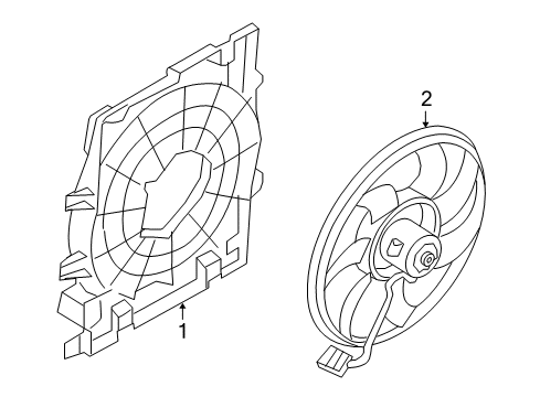 2008 Saturn Astra Cooling System, Radiator, Water Pump, Cooling Fan Fan & Motor Diagram for 13126382