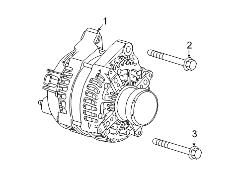 2018 Cadillac XT5 Alternator Alternator Diagram for 13507126