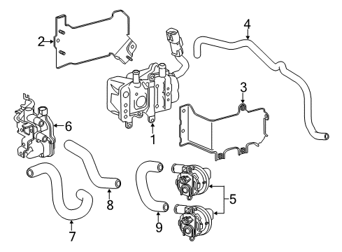 2014 Honda Accord Heater Core & Control Valve Bracket, Electric Coolant Heater (A) Diagram for 79931-T3V-A01