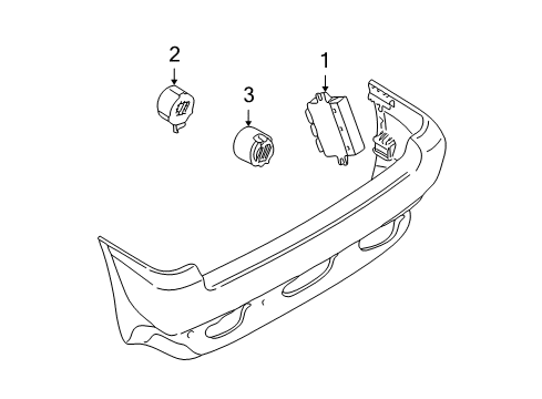 2003 BMW X5 Electrical Components Parking Distance Control Module Diagram for 66216942669