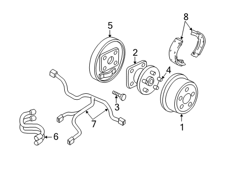 1997 Chevrolet Venture Brake Components Brake Shoes Diagram for 18030045