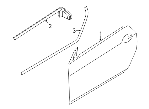 2014 BMW 650i xDrive Door & Components Inner Right Window Channel Cover Diagram for 51337221178