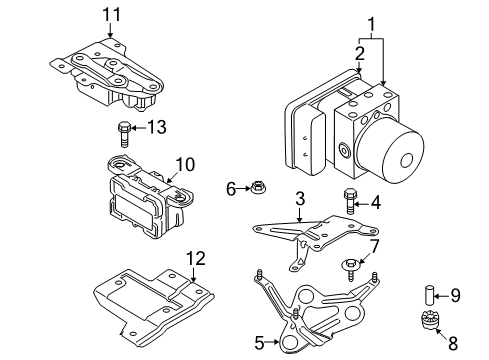 2011 BMW 128i Anti-Lock Brakes Yaw Rate Speed Sensor Diagram for 34516784961