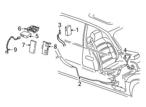 2001 Cadillac DeVille Electrical Components Connector Diagram for 15304908