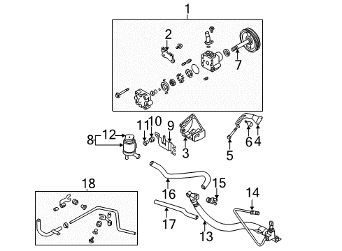 2002 Nissan Sentra P/S Pump & Hoses, Steering Gear & Linkage Tank Assy-Reservoir Diagram for 49180-4Z000