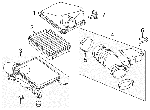 2016 Toyota Tundra Powertrain Control Upper Cover Diagram for 17705-0S030