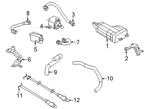 2022 Toyota GR86 Emission Components Connector Tube Diagram for SU003-10570